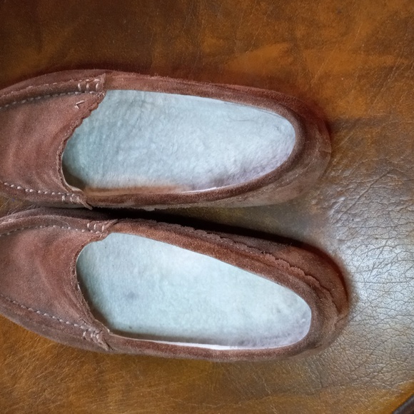 Vivonic McKenzie Toffee Suede Sherpa Lined Driving Moccasin/Slipper - Picture 3 of 8